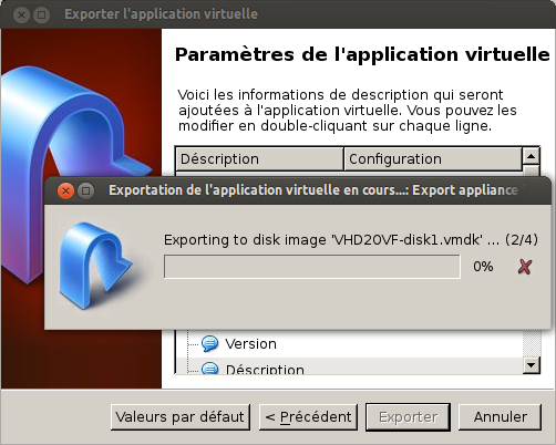 Export vers .ovf